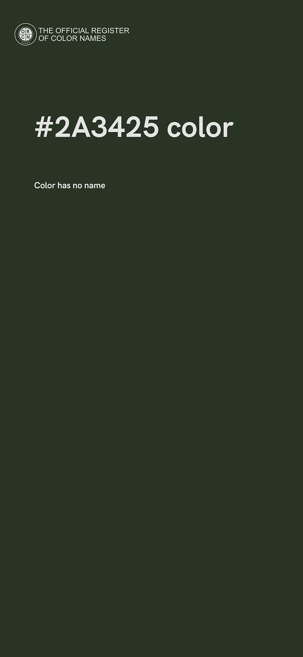 #2A3425 color image