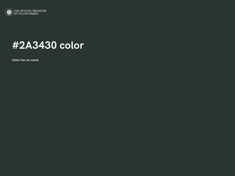 #2A3430 color image