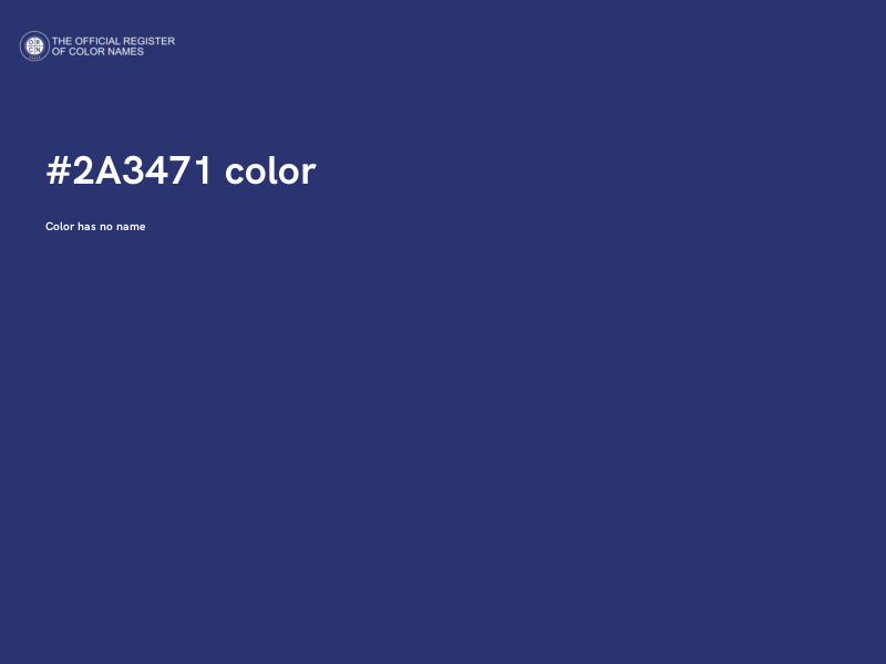 #2A3471 color image