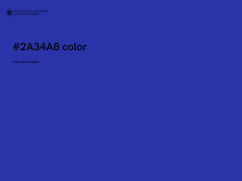 #2A34A8 color image