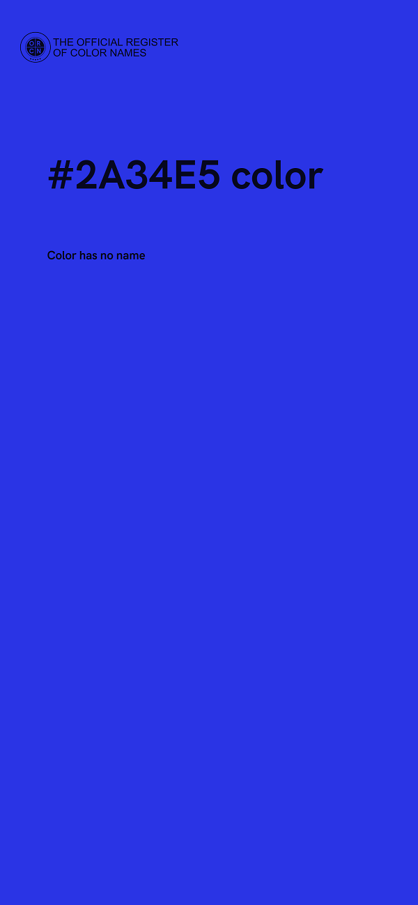 #2A34E5 color image