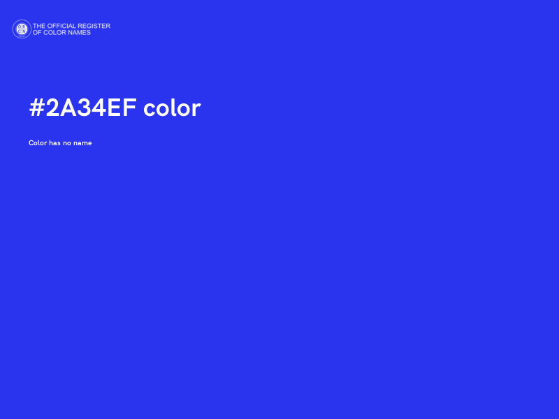 #2A34EF color image