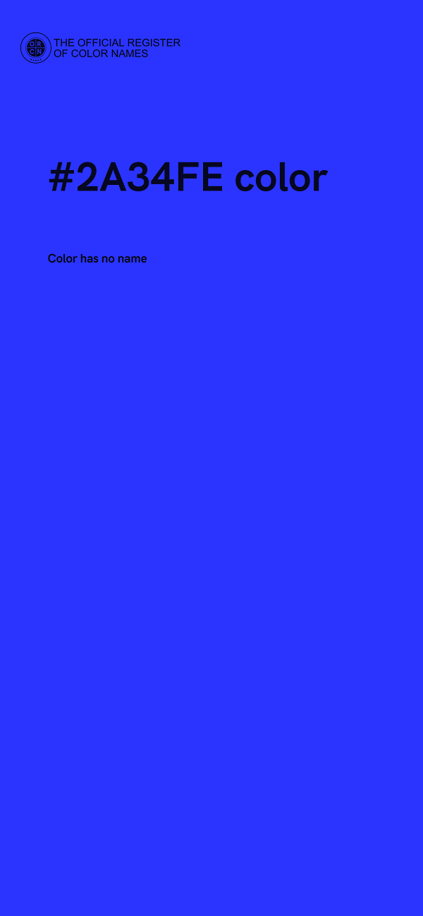 #2A34FE color image