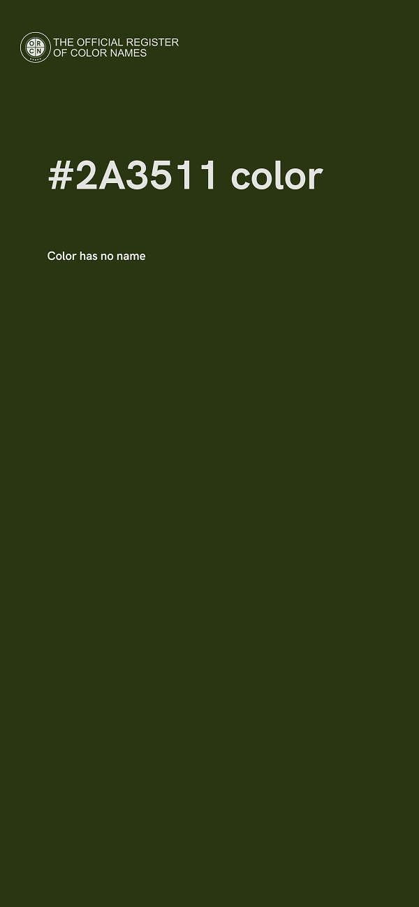 #2A3511 color image