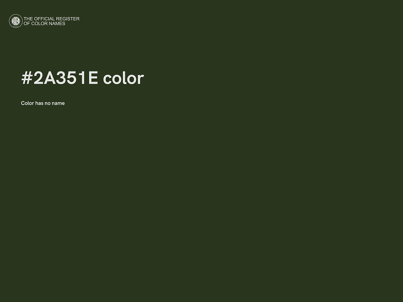 #2A351E color image