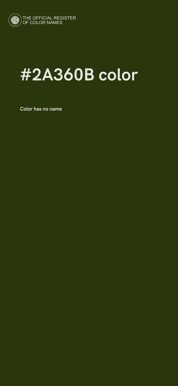 #2A360B color image