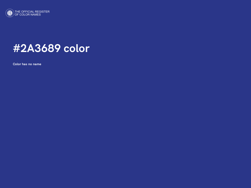 #2A3689 color image