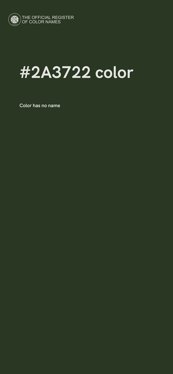 #2A3722 color image