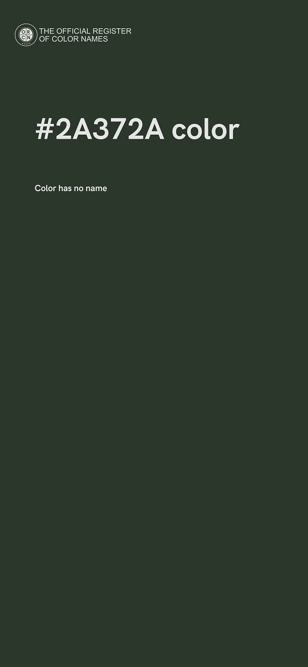 #2A372A color image