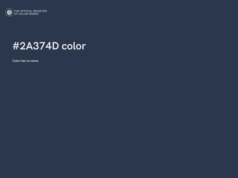 #2A374D color image
