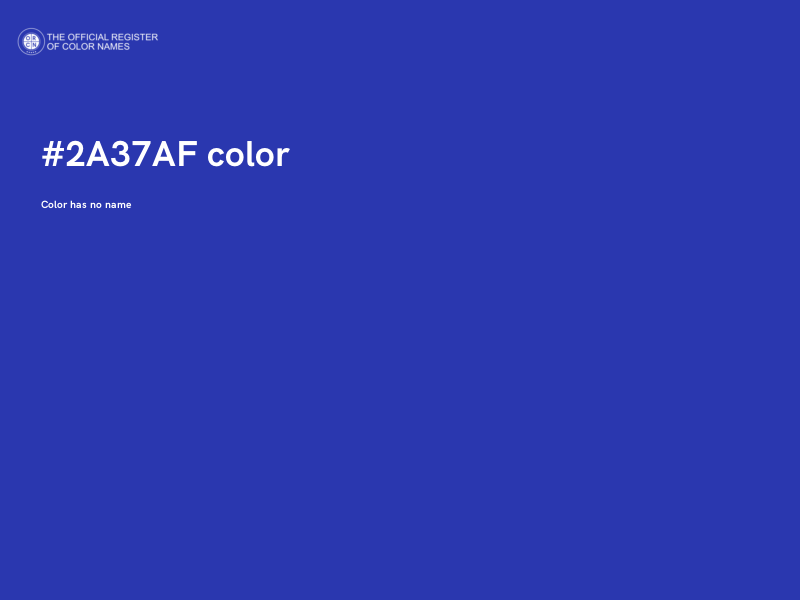#2A37AF color image