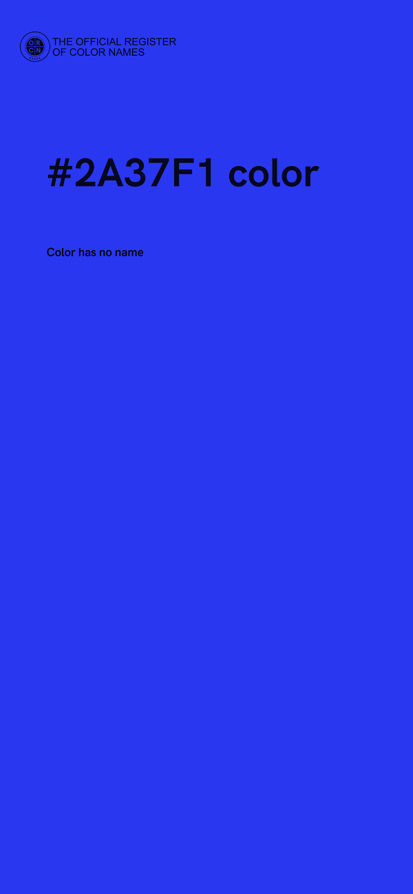 #2A37F1 color image
