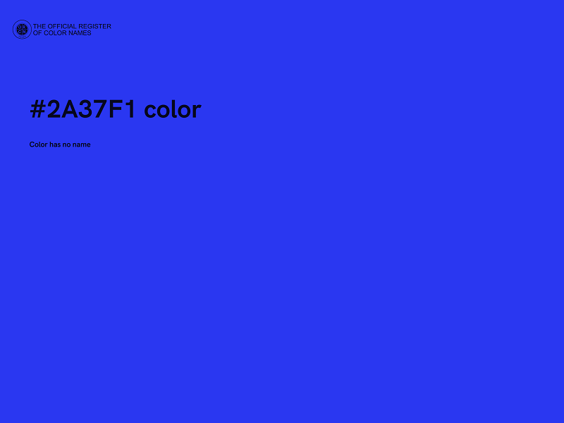 #2A37F1 color image