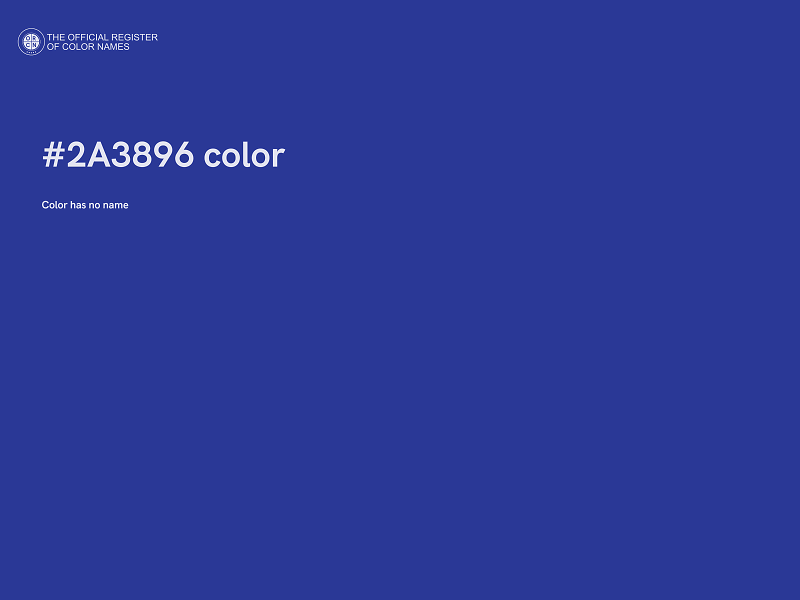 #2A3896 color image