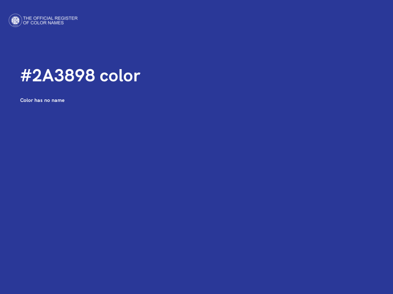#2A3898 color image