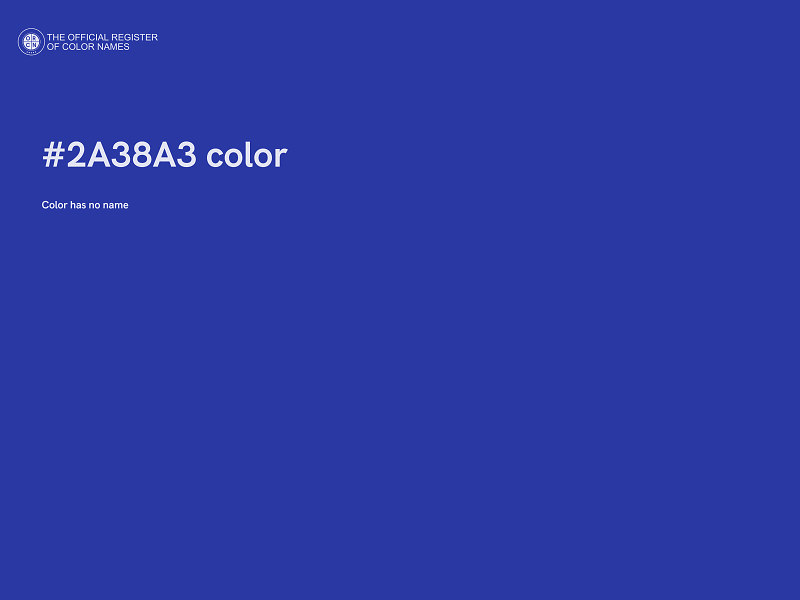 #2A38A3 color image