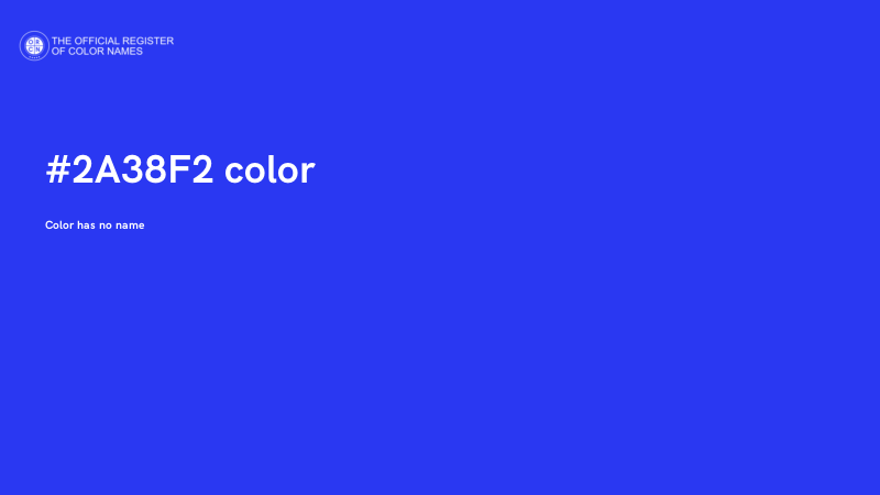 #2A38F2 color image
