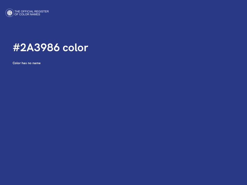 #2A3986 color image