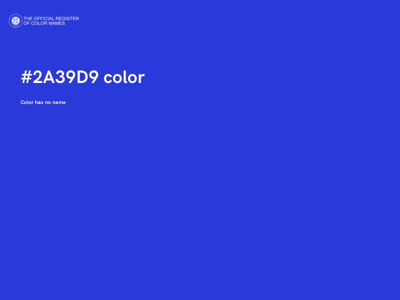 #2A39D9 color image