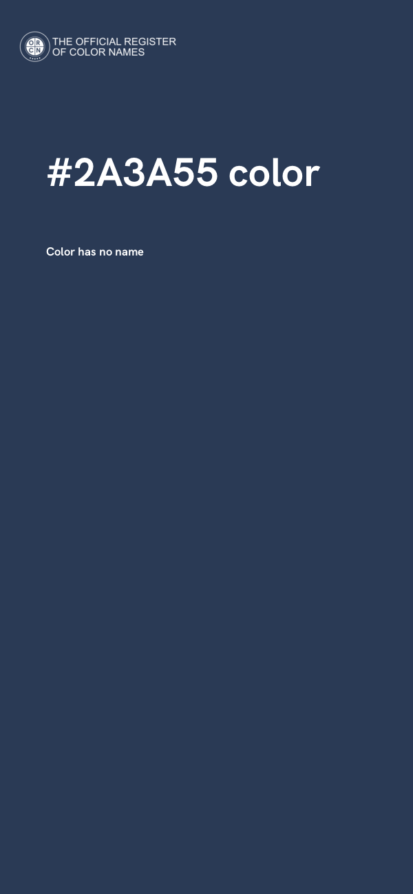 #2A3A55 color image