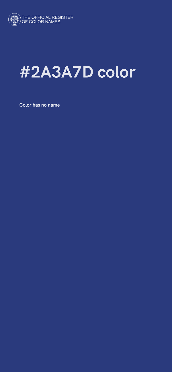 #2A3A7D color image