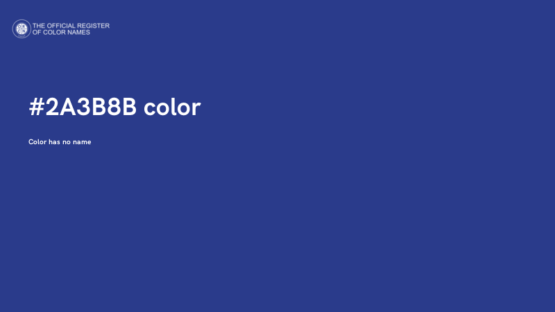 #2A3B8B color image