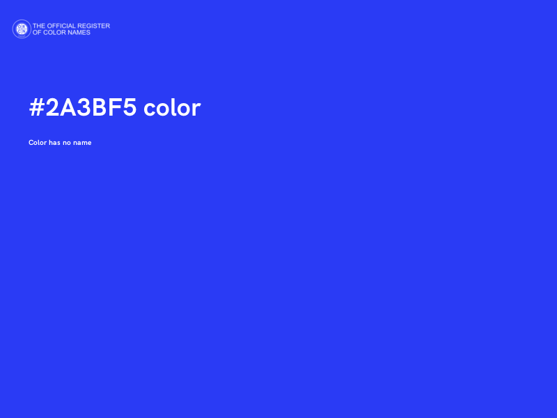#2A3BF5 color image