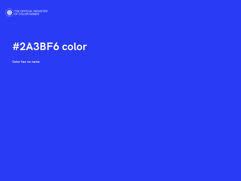#2A3BF6 color image