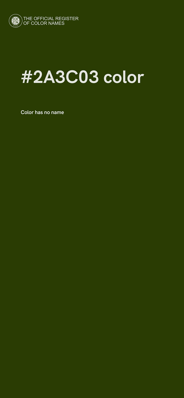 #2A3C03 color image