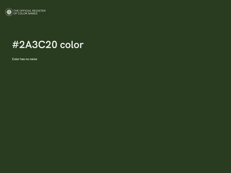 #2A3C20 color image