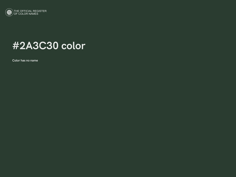 #2A3C30 color image