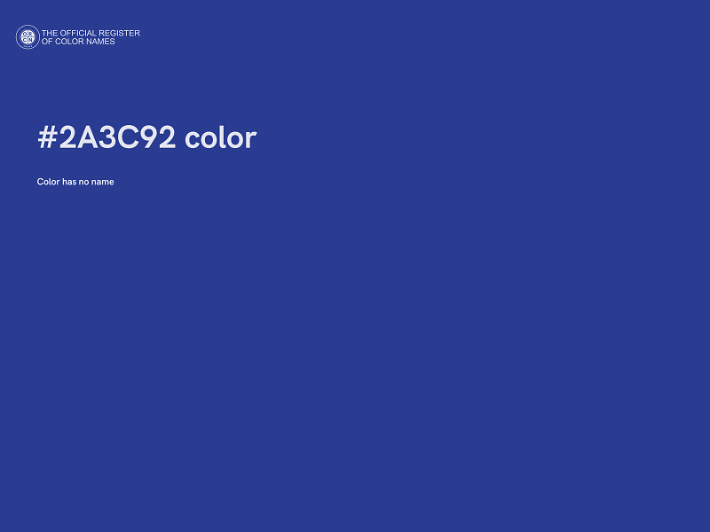 #2A3C92 color image