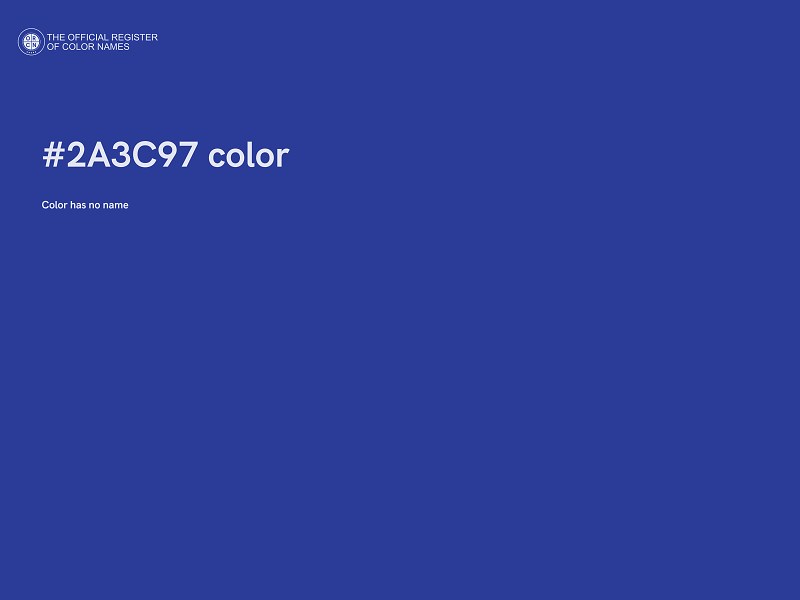 #2A3C97 color image