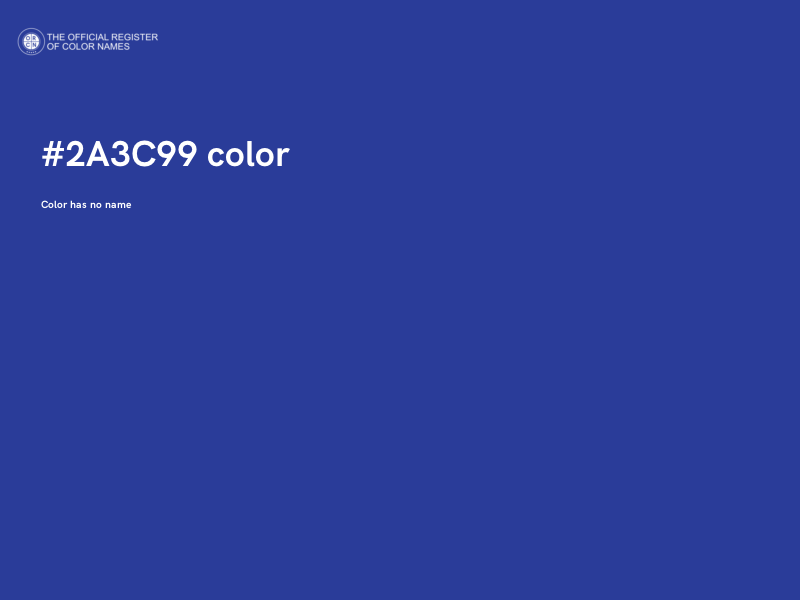 #2A3C99 color image