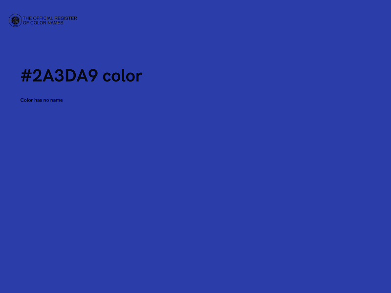 #2A3DA9 color image