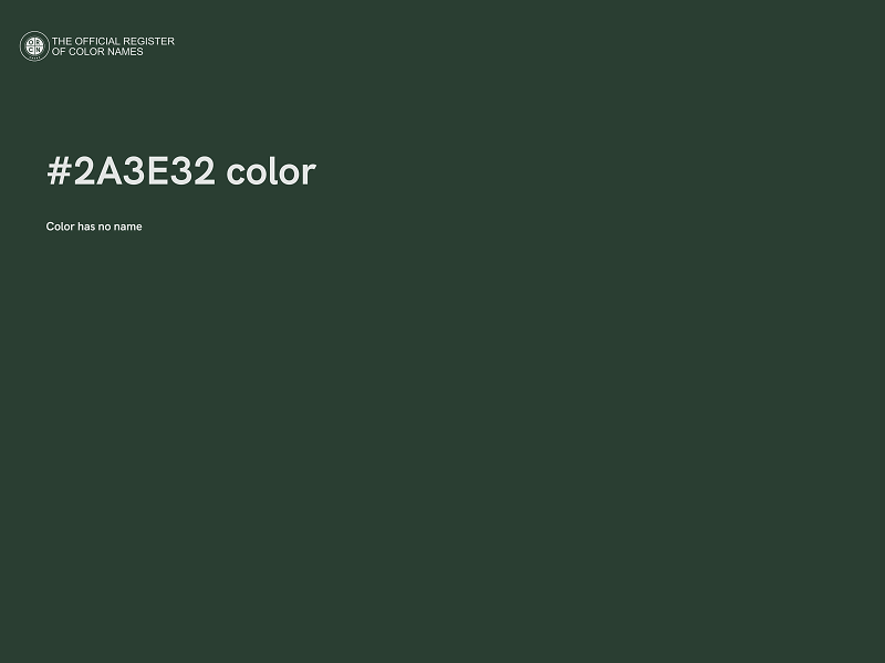 #2A3E32 color image