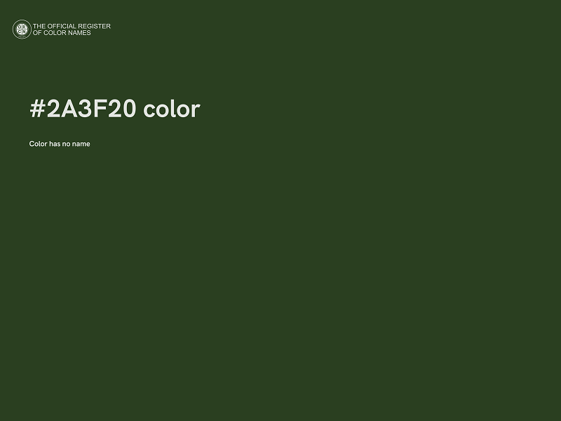 #2A3F20 color image