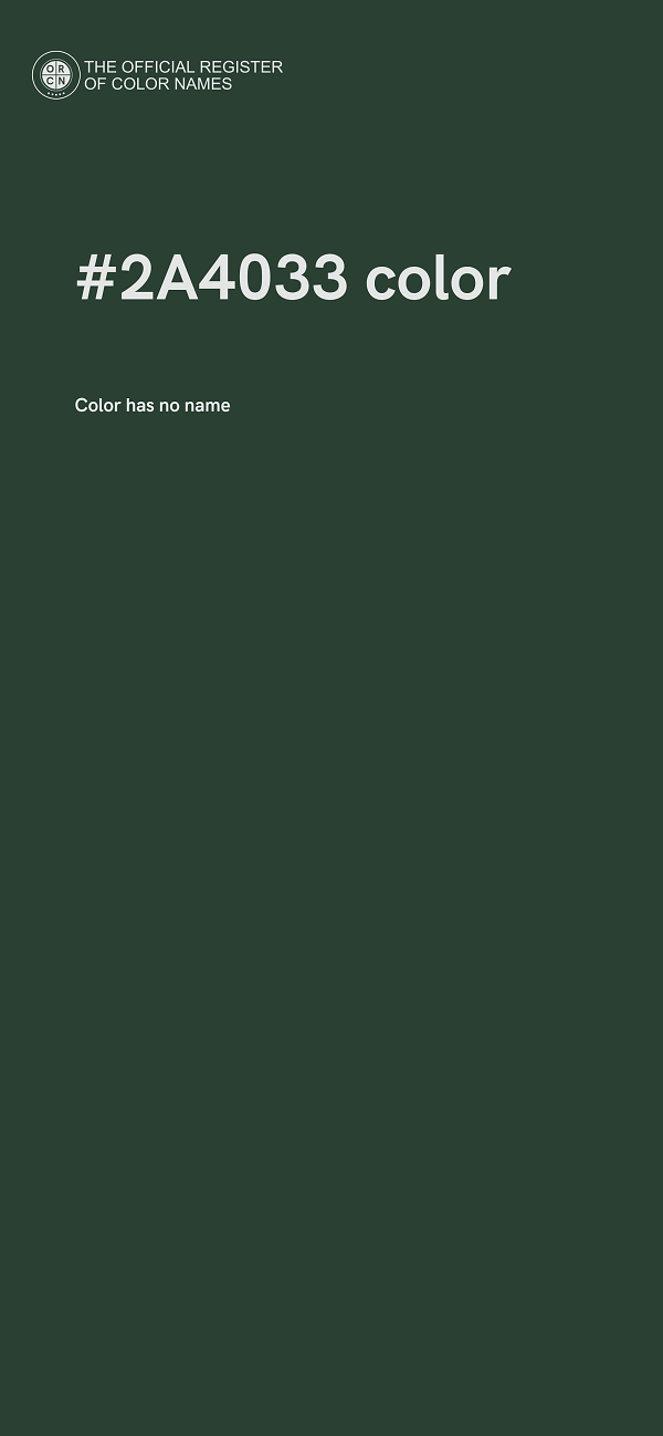 #2A4033 color image