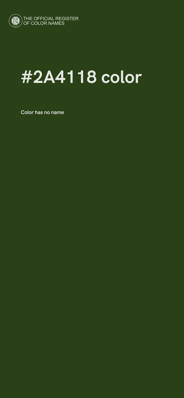 #2A4118 color image