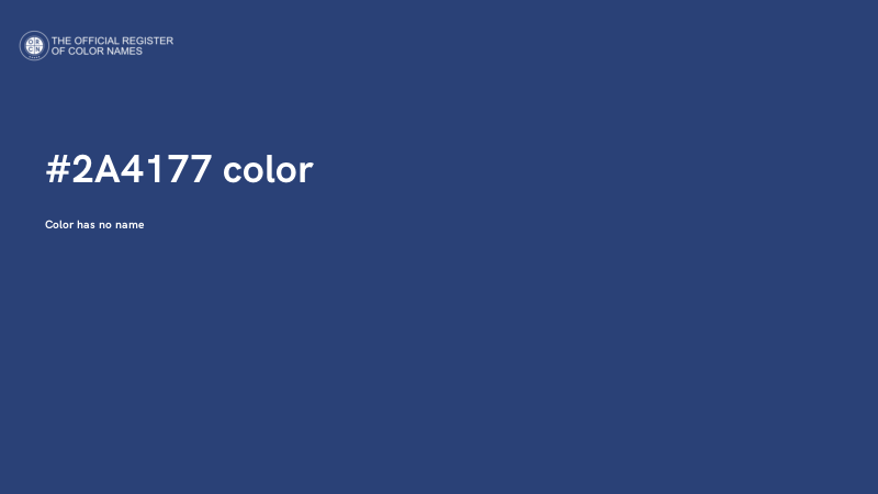 #2A4177 color image