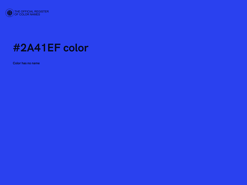 #2A41EF color image