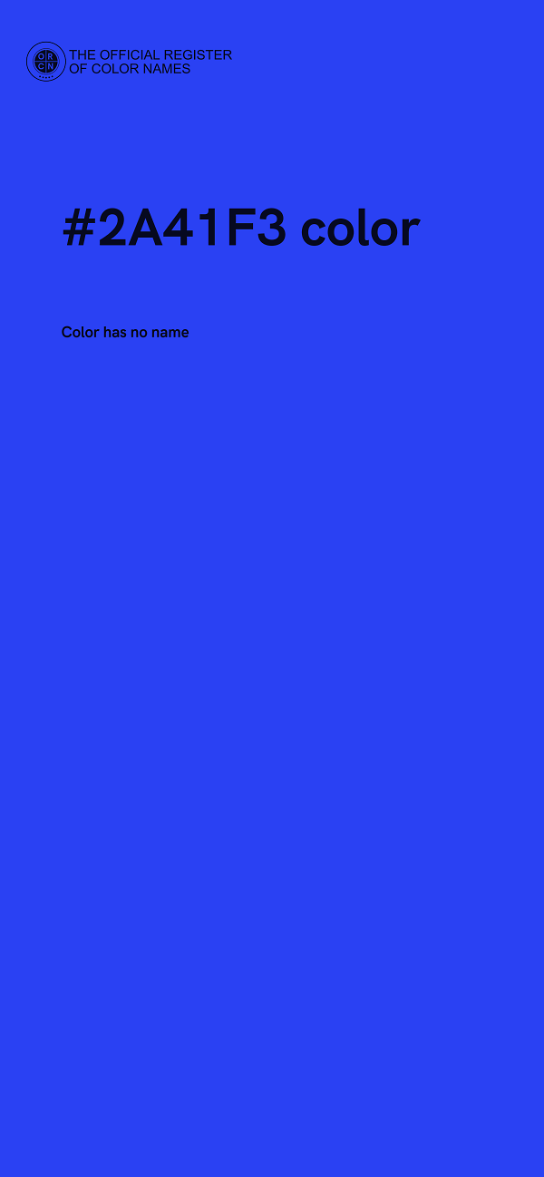 #2A41F3 color image