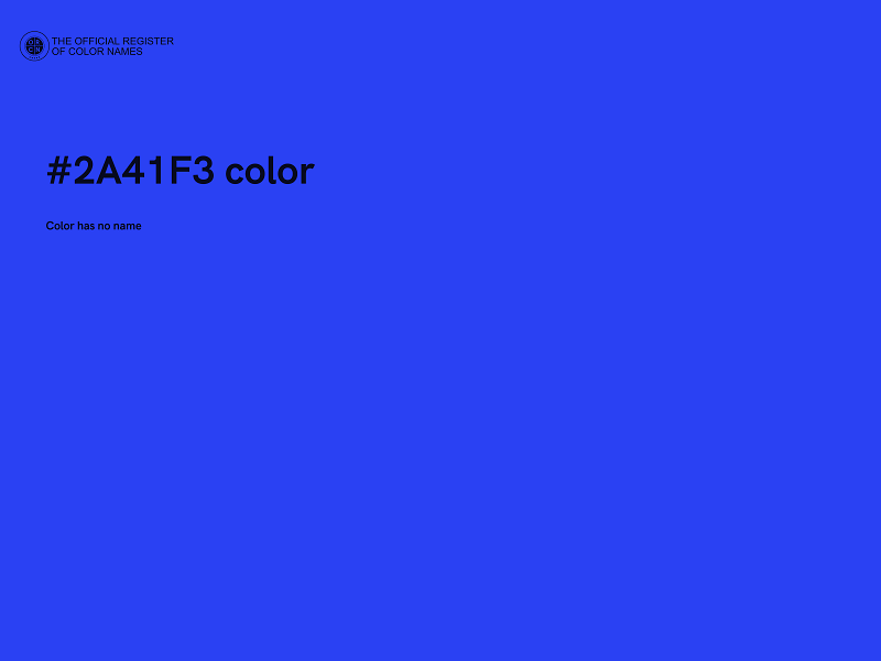#2A41F3 color image