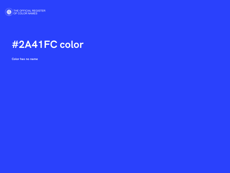 #2A41FC color image