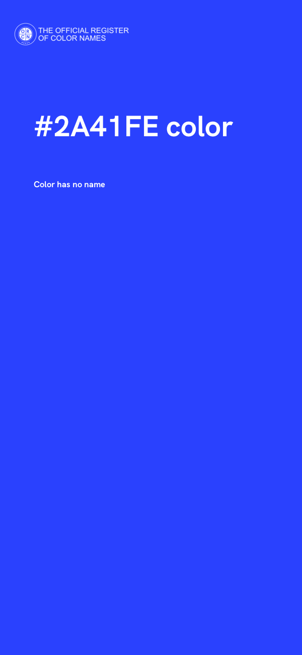#2A41FE color image