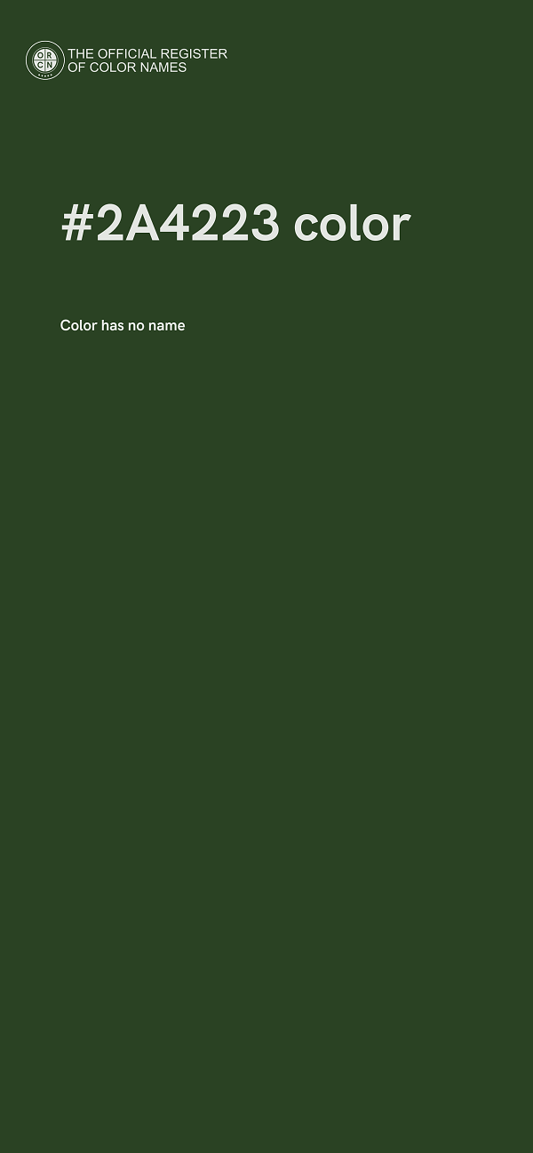 #2A4223 color image