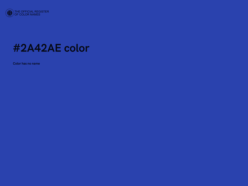 #2A42AE color image