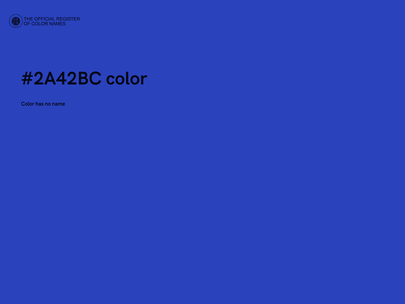 #2A42BC color image