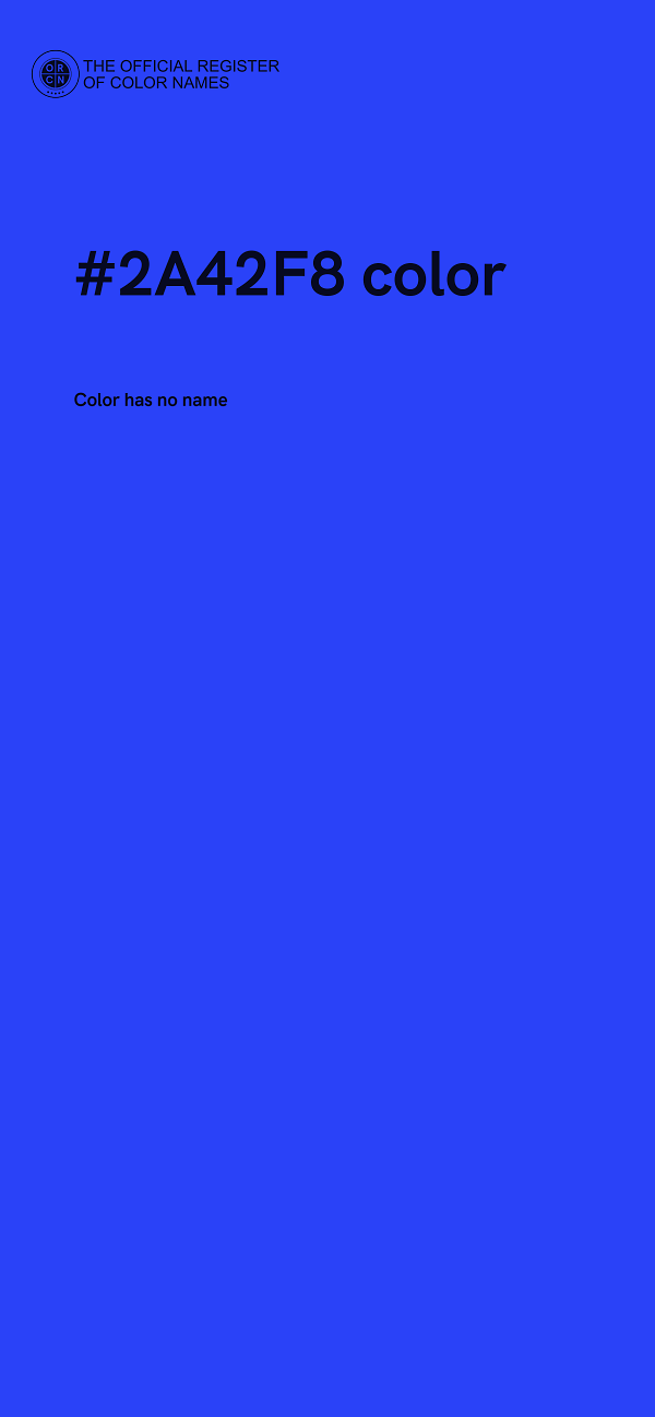 #2A42F8 color image