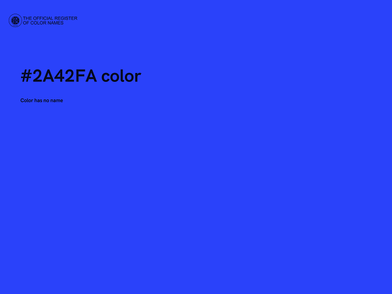 #2A42FA color image